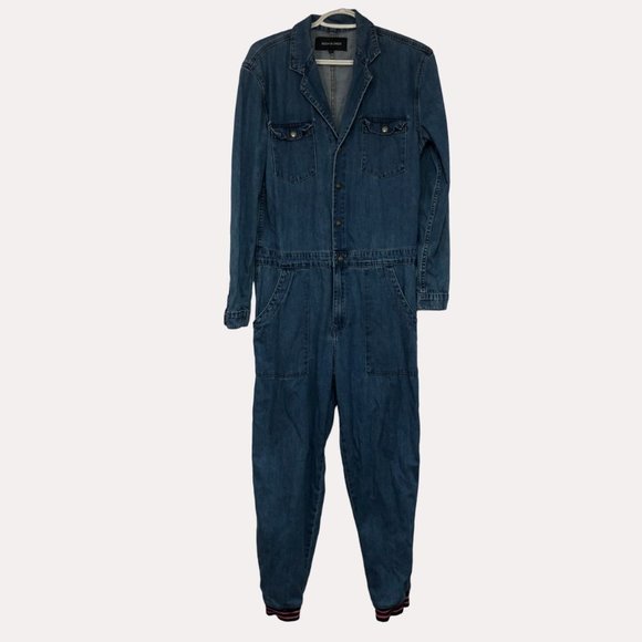 NEON Blonde Cotton Utility Boiler Denim Jumpsuit Size Medium - Picture 5 of 16